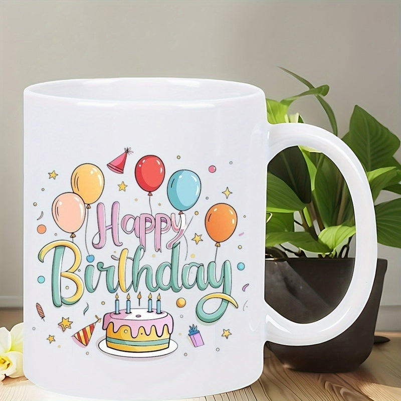Tailorly White Ceramic 11 oz Mug - birthday number