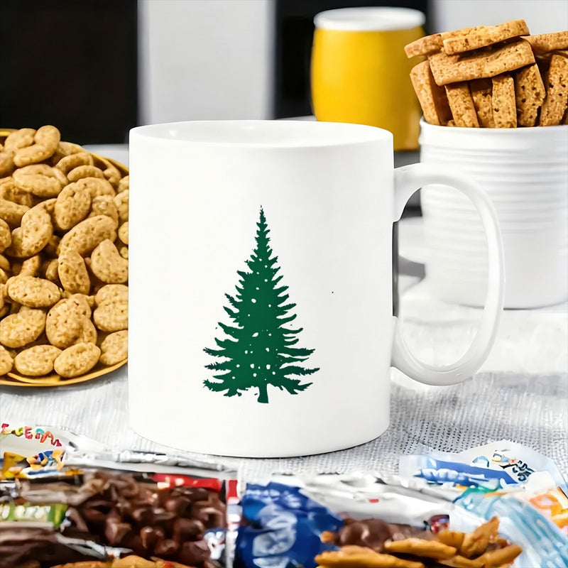 Tailorly White Ceramic 11 oz Mug - christmas
