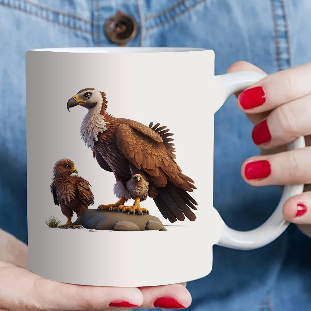 Tailorly White Ceramic 11 oz Mug - a single coffee mug featuring an elegant family design