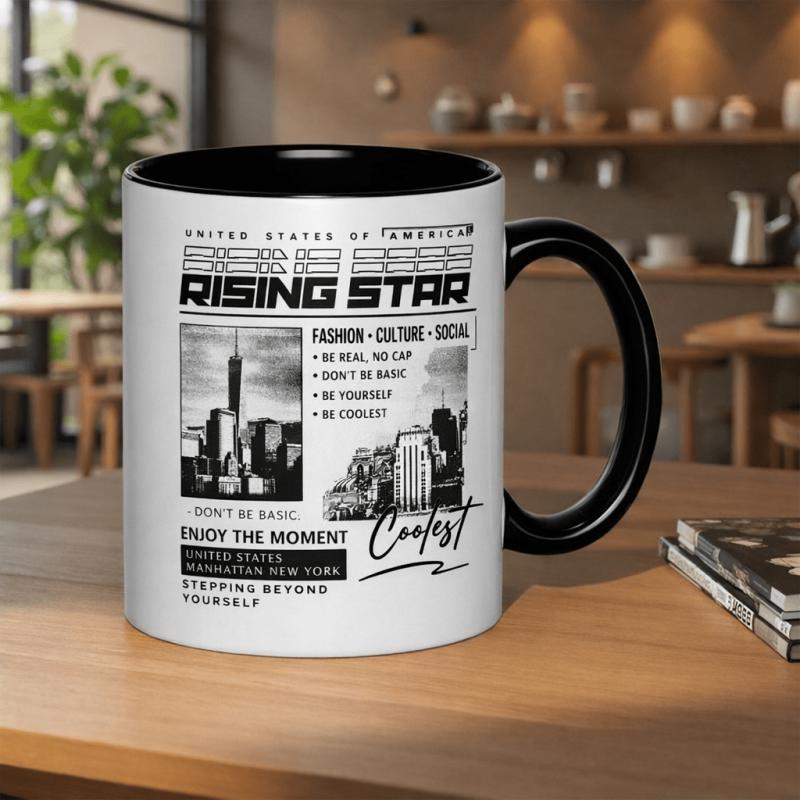 Tailorly Black Accent 11 oz Mug - humorous graphics