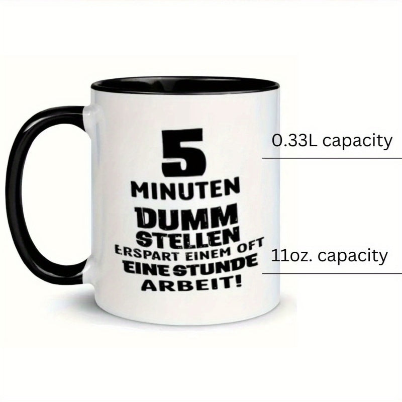 Tailorly Black Accent 11 oz Mug - text funny