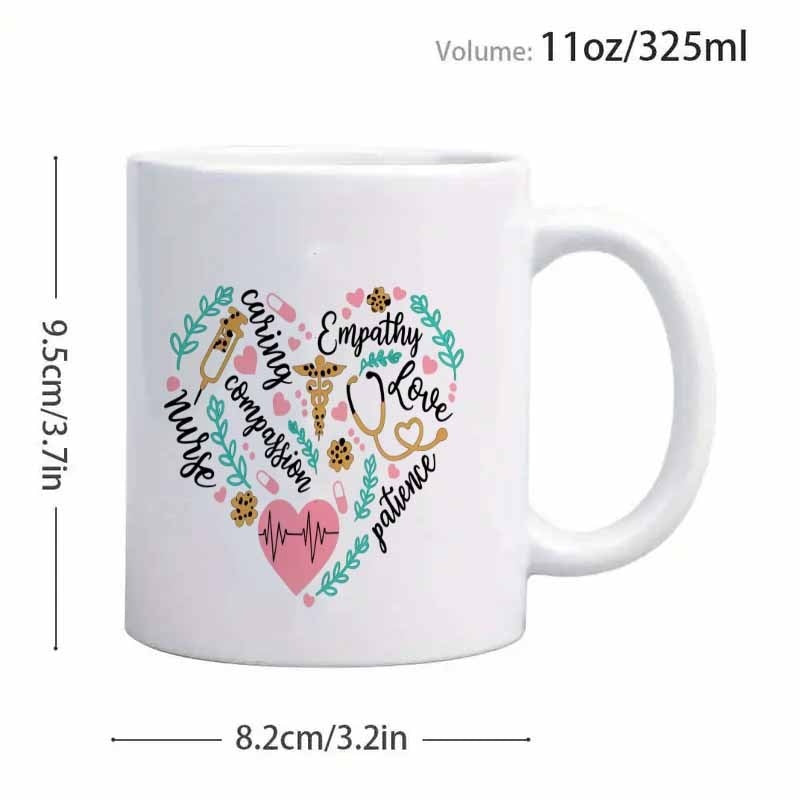 Tailorly White Ceramic 11 oz Mug - nurse themed