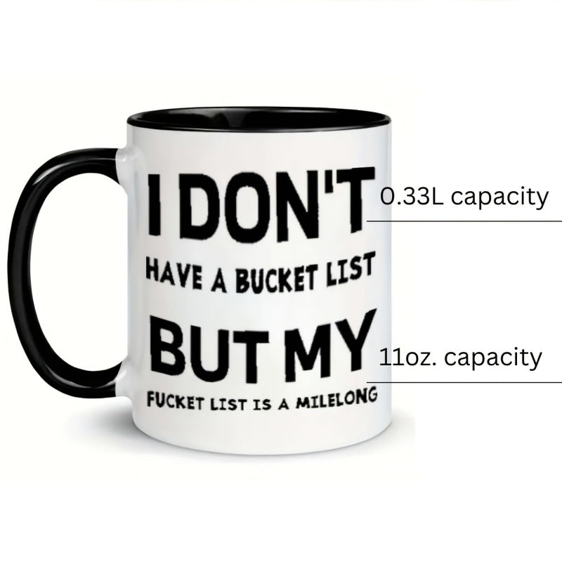 Tailorly Black Accent 11 oz Mug - humorous sarcastic coffee text
