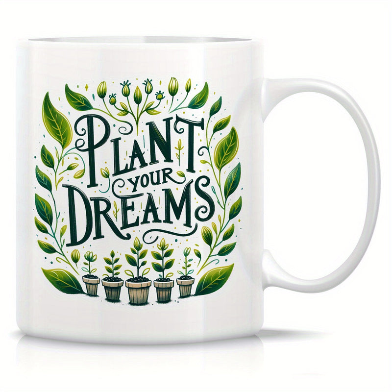 Tailorly White Ceramic 11 oz Mug - gardening is funny design