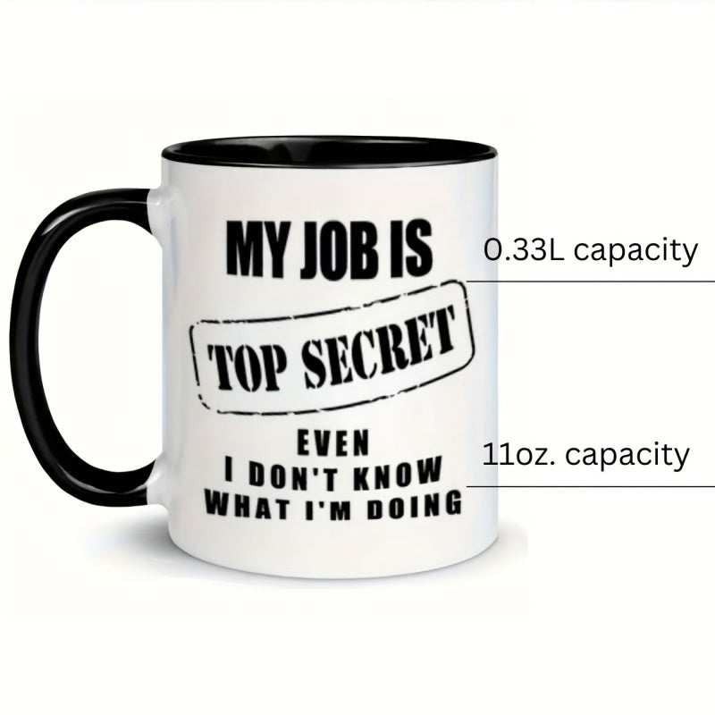 Tailorly Black Accent 11 oz Mug - text flowers