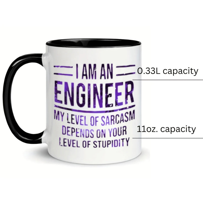 Tailorly Black Accent 11 oz Mug - sarcasm and a touch of humor text