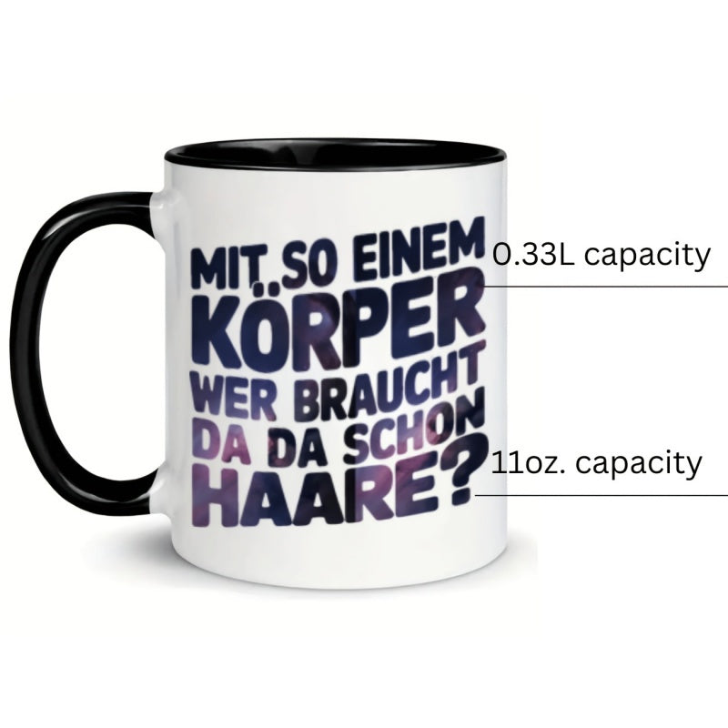 Tailorly Black Accent 11 oz Mug - text design humorous