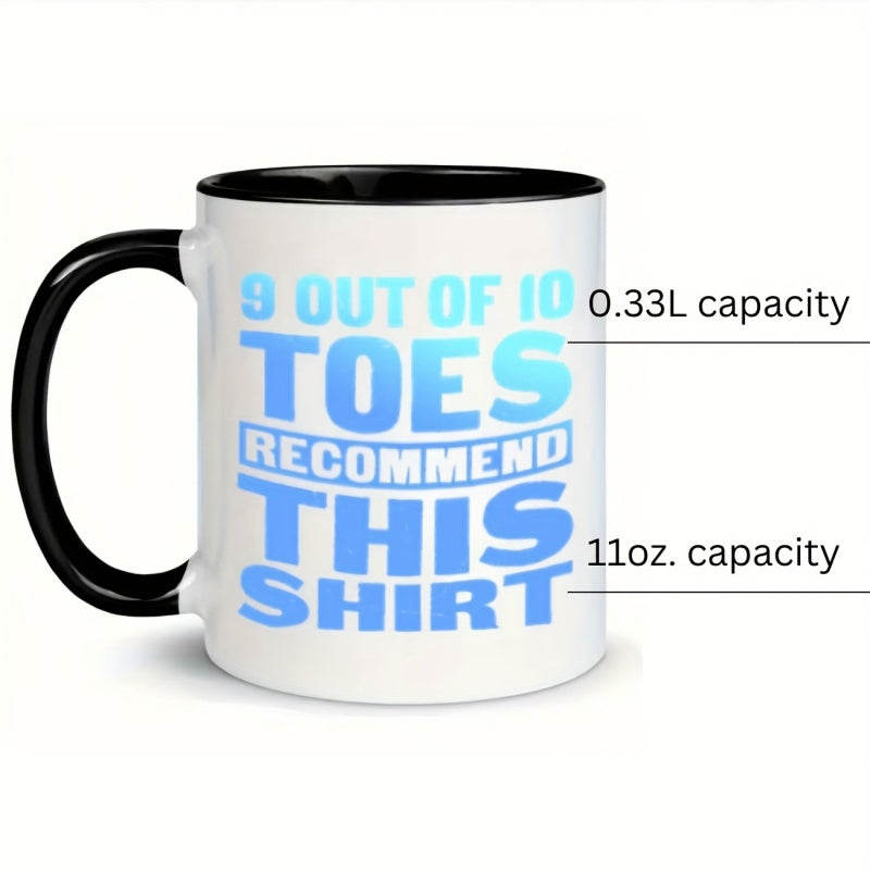 Tailorly Black Accent 11 oz Mug - text humor