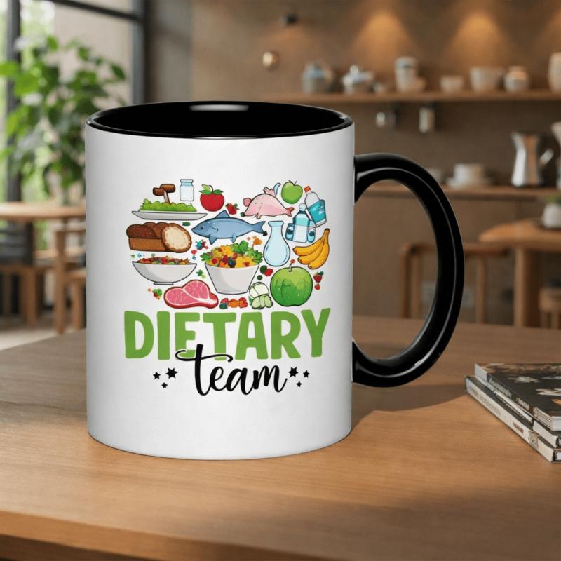 Tailorly Black Accent 11 oz Mug - teams designed for nutritionists and dietitians