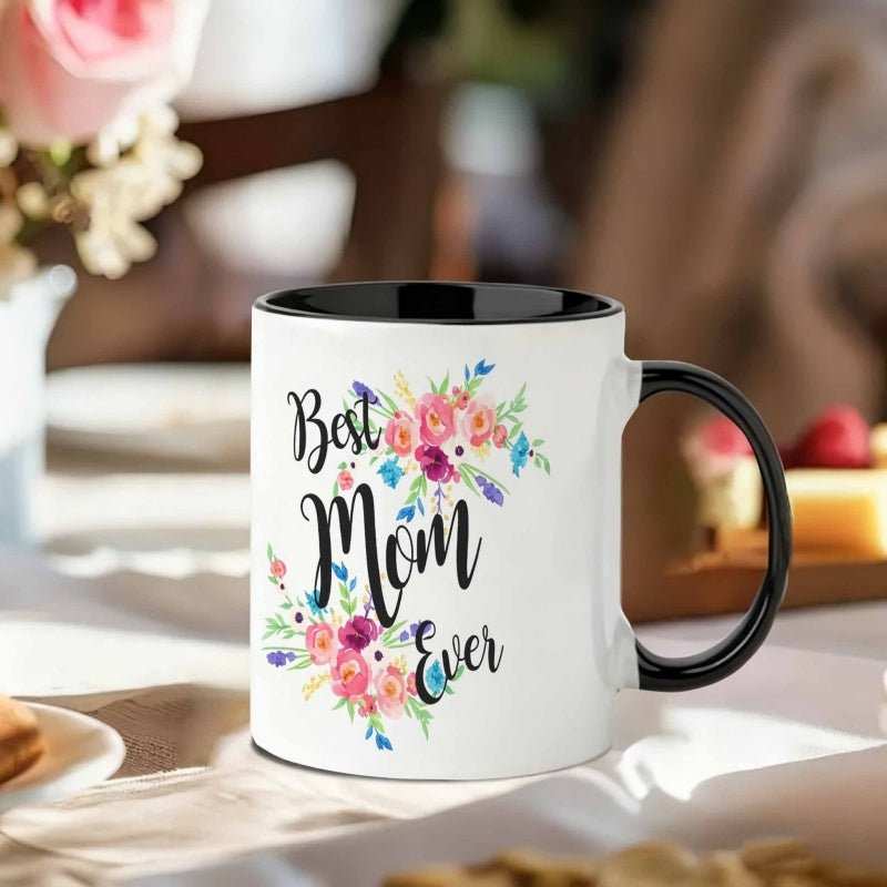 Tailorly Black Accent 11 oz Mug - one ceramic cup suitable for daily use christmas birthdays and anniversaries this 11oz mug features the design