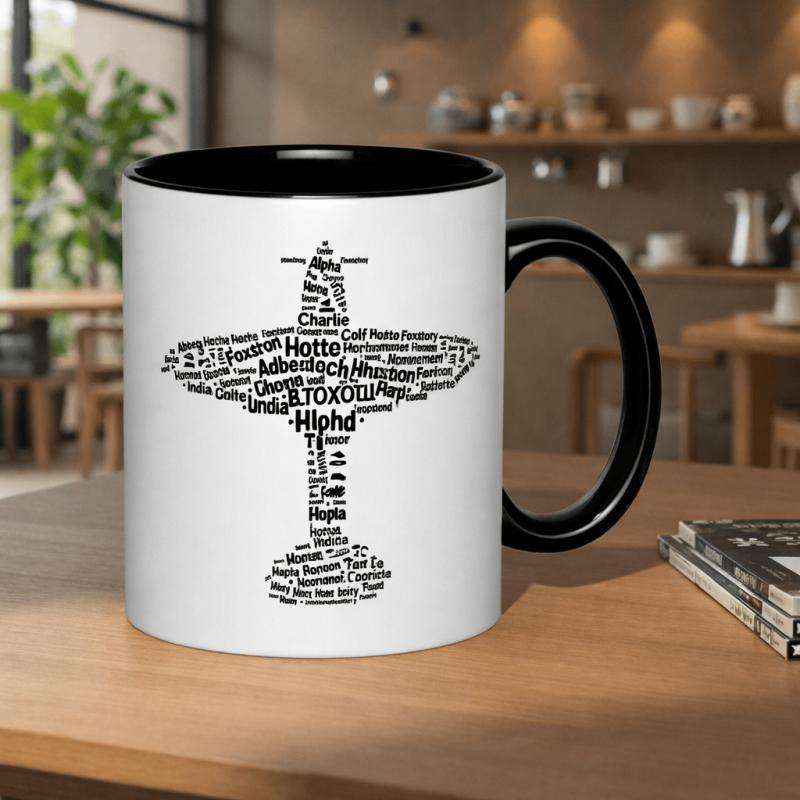 Tailorly Black Accent 11 oz Mug - alpha adbelech hnustian india honour 11oz printed ceramic mug coffee mugs coffee cups reusable dishwasher safe