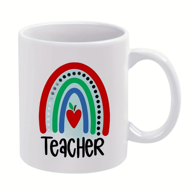 Tailorly White Ceramic 11 oz Mug - 1pc colorful mug for educators and eateries 11 ounces suitable for holidays birthdays christmas summer presents
