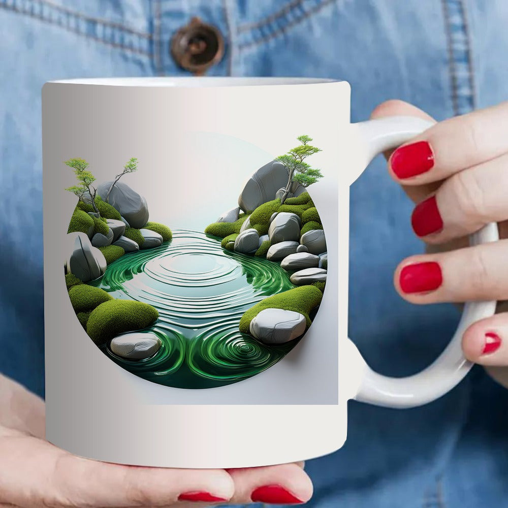 Tailorly White Ceramic 11 oz Mug - 1pc ceramic mug featuring and rocks tea and use at home or office ideal for gift on party office thank