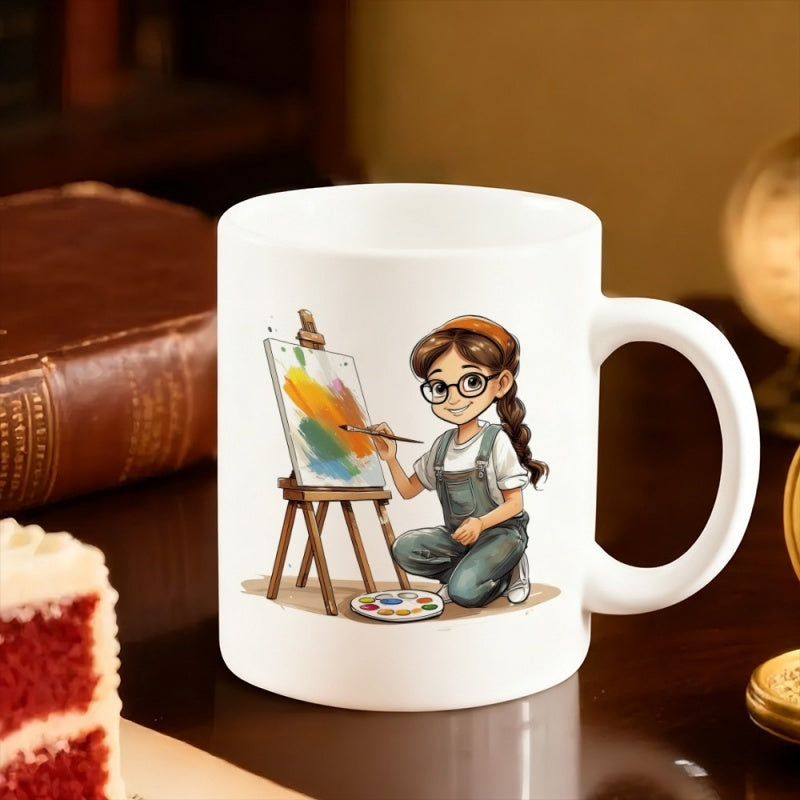 Tailorly White Ceramic 11 oz Mug - cake themed products