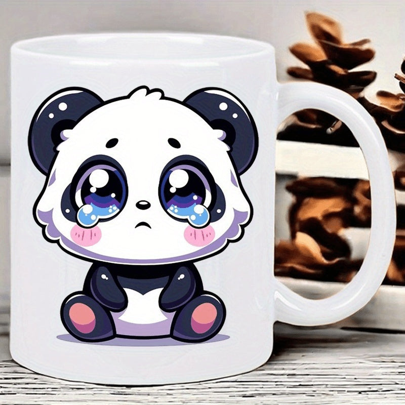 Tailorly White Ceramic 11 oz Mug - cute panda