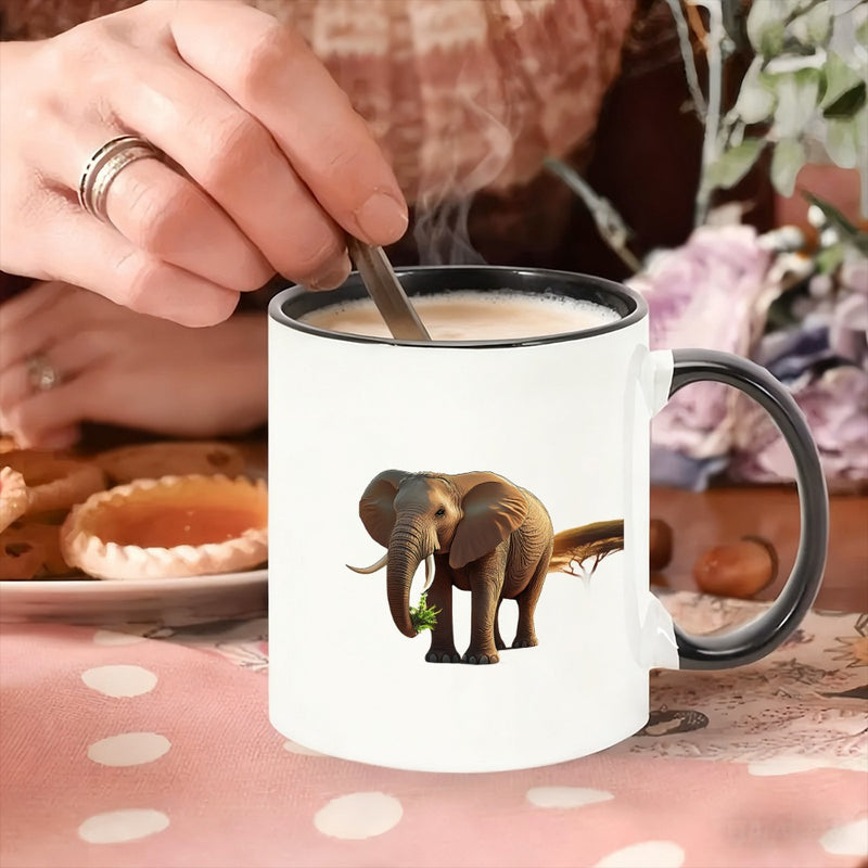 Tailorly Black Accent 11 oz Mug - lifelike wildlife artwork
