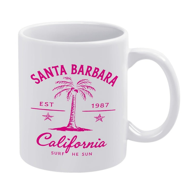 Tailorly White Ceramic 11 oz Mug - palm tree
