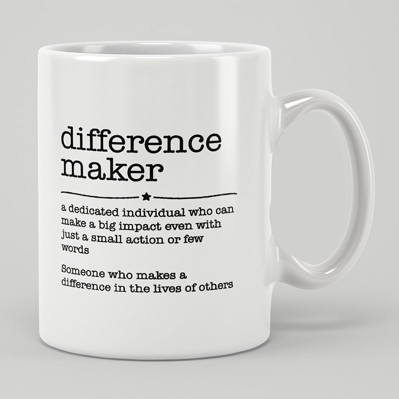 Tailorly White Ceramic 11 oz Mug - one 11oz humorous mug valentines day coffee mugs suitable for colleagues a mug for the boss 11 ounce difference