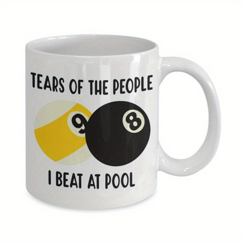 Tailorly White Ceramic 11 oz Mug - tears of at pool humorous design