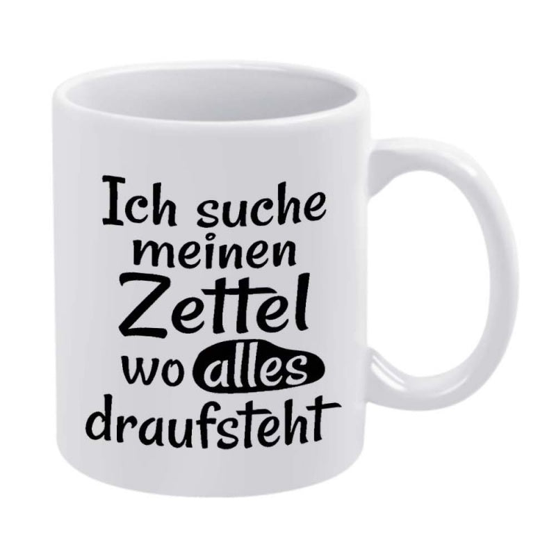 Tailorly White Ceramic 11 oz Mug - german text