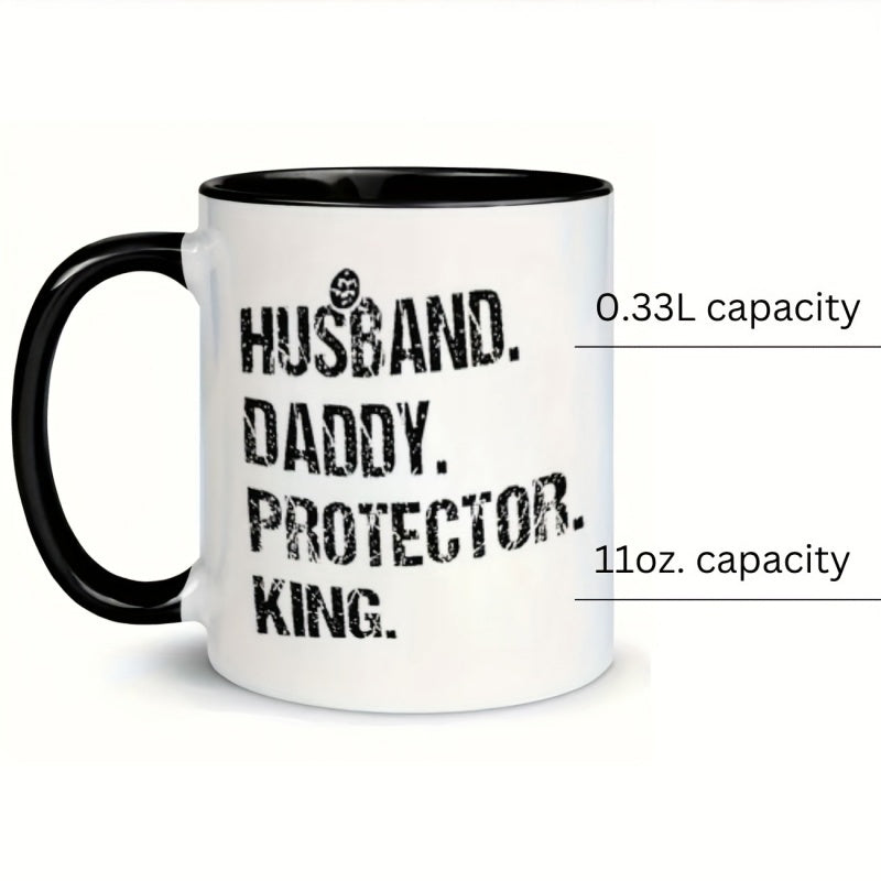 Tailorly Black Accent 11 oz Mug - single piece husband daddy