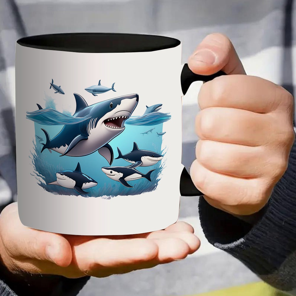 Tailorly Black Accent 11 oz Mug - a single mug with a for design showcasing art ideal for home or office use and a great gift option for fans and