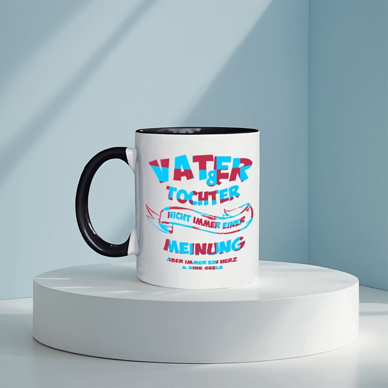 Tailorly Black Accent 11 oz Mug - funny text or design related to father and daughter