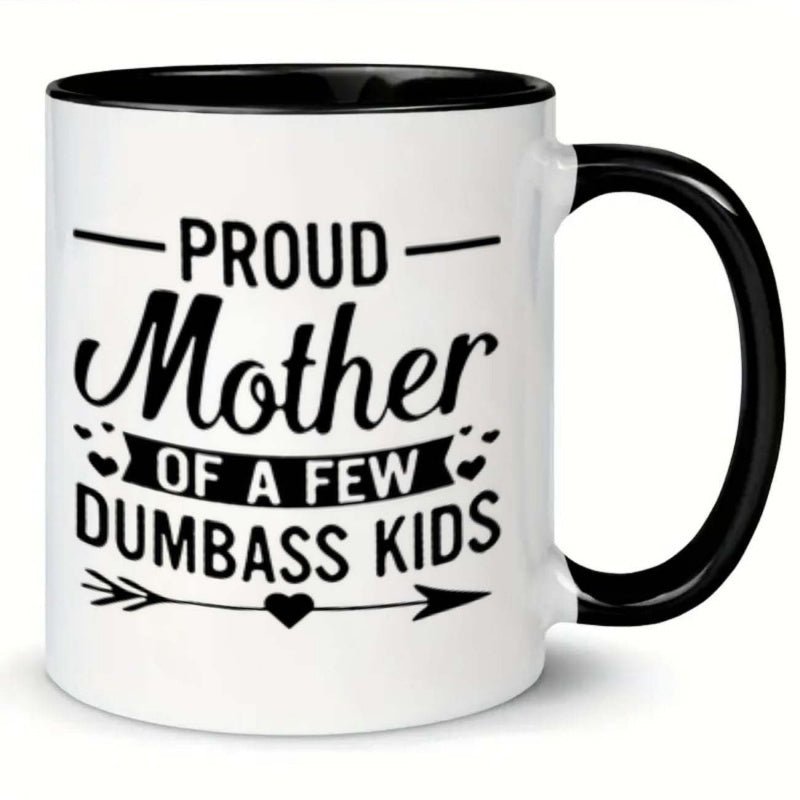Tailorly Black Accent 11 oz Mug - grandma heart