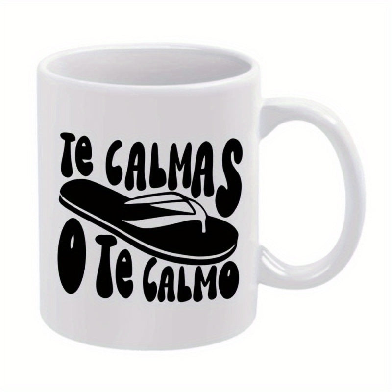 Tailorly White Ceramic 11 oz Mug - 1pc flip flop spanish mug 11 ounce holiday gift birthday gift christmas gift summer gift festive mug summer drinkware