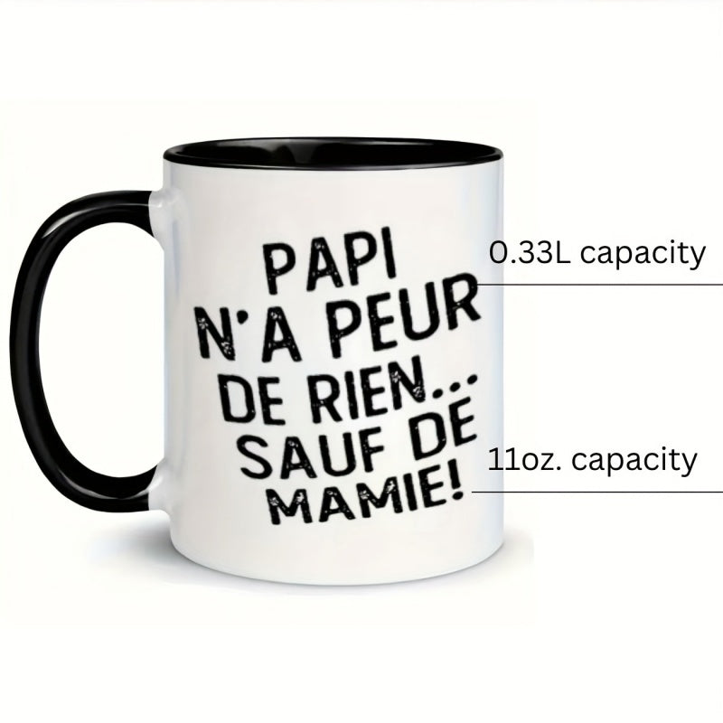 Tailorly Black Accent 11 oz Mug - humorous french text