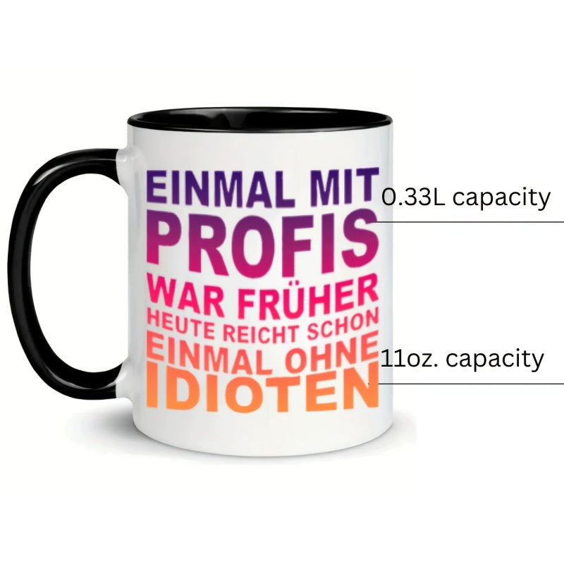 Tailorly Black Accent 11 oz Mug - a single thermal mug designed for hot and cold beverages this 11oz ceramic coffee cup is perfect for use in