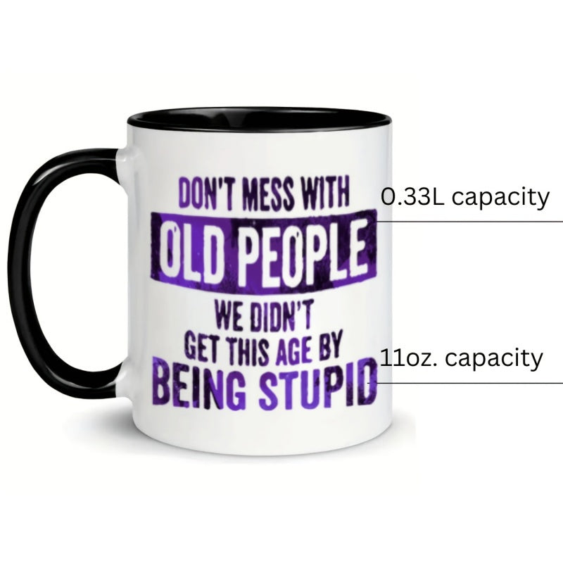 Tailorly Black Accent 11 oz Mug - a humorous ceramic mug for restaurants and businesses suitable for hot and cold drinks with a capacity of 11oz 360ml
