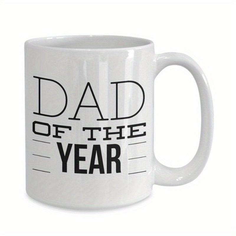 Tailorly White Ceramic 11 oz Mug - dad of the year text