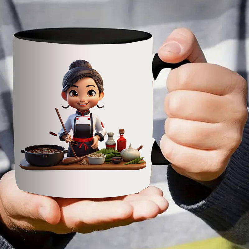 Tailorly Black Accent 11 oz Mug - kitchen scene