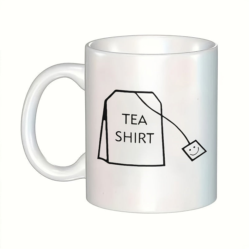 Tailorly White Ceramic 11 oz Mug - 1pc office workers gift a shirt mug made of ceramic with an 11oz large capacity suitable for office coffee shops as