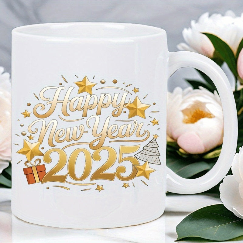 Tailorly White Ceramic 11 oz Mug - new year 2025