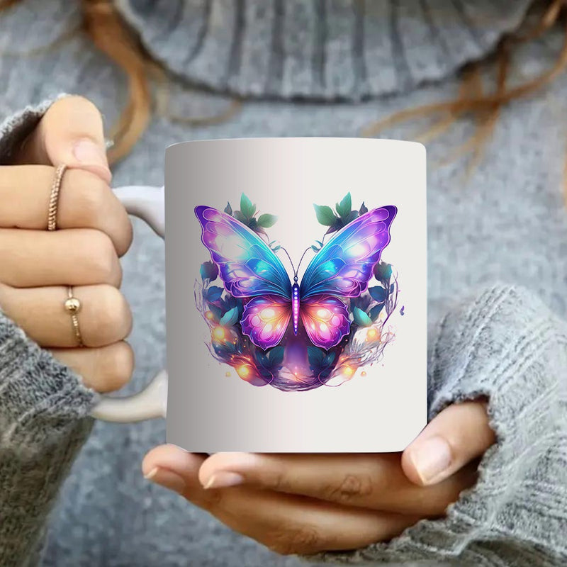 Tailorly White Ceramic 11 oz Mug - vibrant colors and elegant design