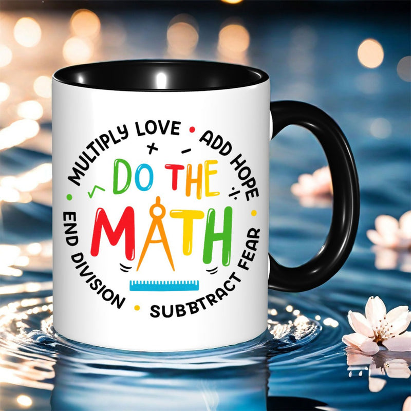 Tailorly Black Accent 11 oz Mug - colorful math print