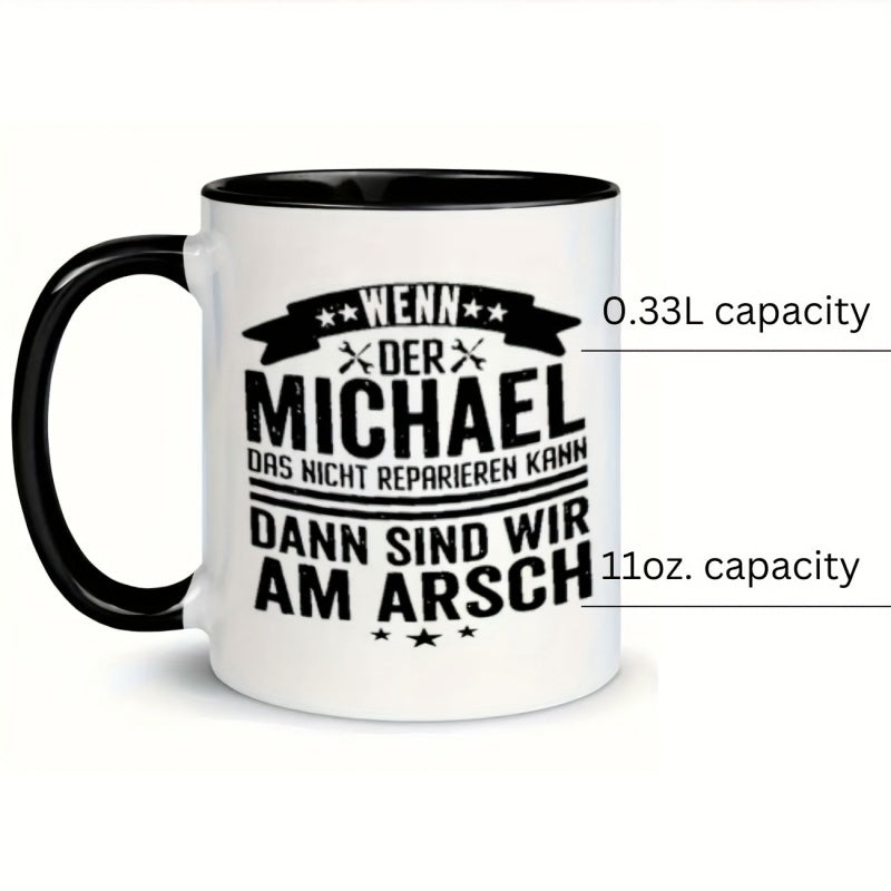 Tailorly Black Accent 11 oz Mug - text motif