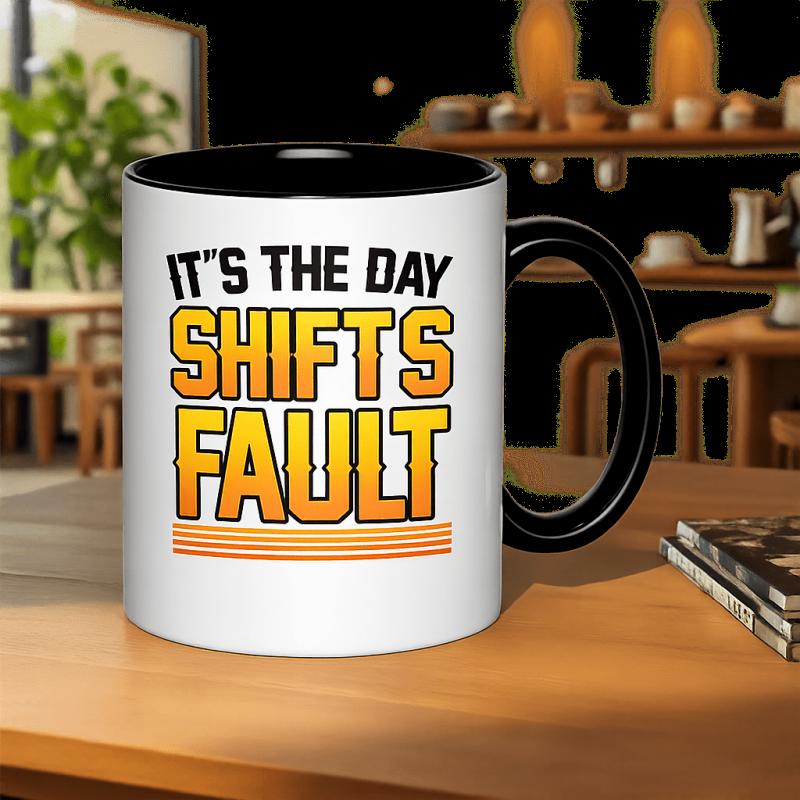 Tailorly Black Accent 11 oz Mug - fault funny saying