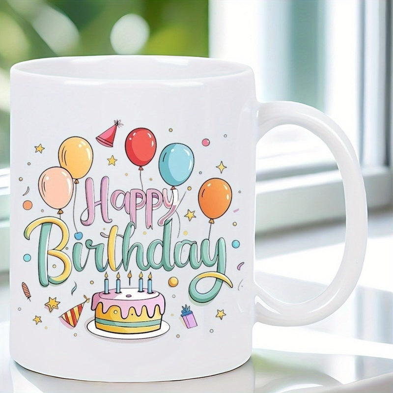 Tailorly White Ceramic 11 oz Mug - 1pc daily reusable ceramic cup suitable as a birthday gift or anniversary gift and is for holding coffee tea or hot