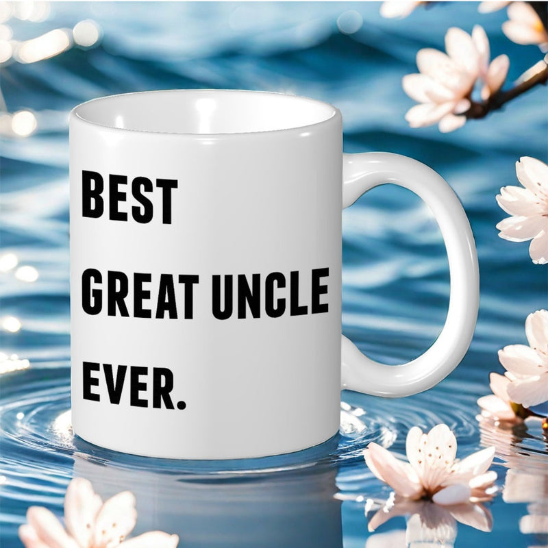 Tailorly White Ceramic 11 oz Mug - pattern of the best uncle