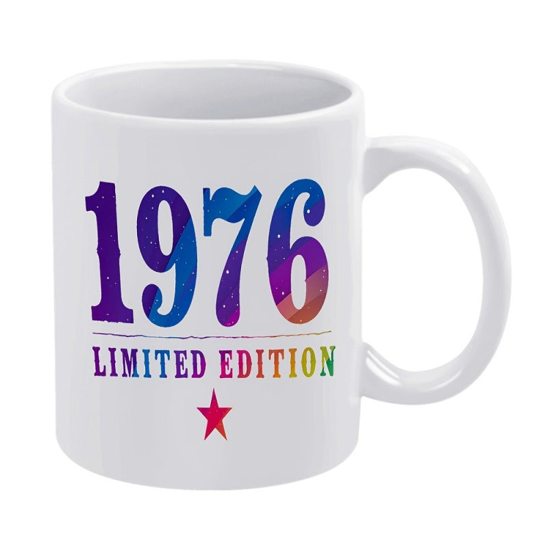 Tailorly White Ceramic 11 oz Mug - 1976