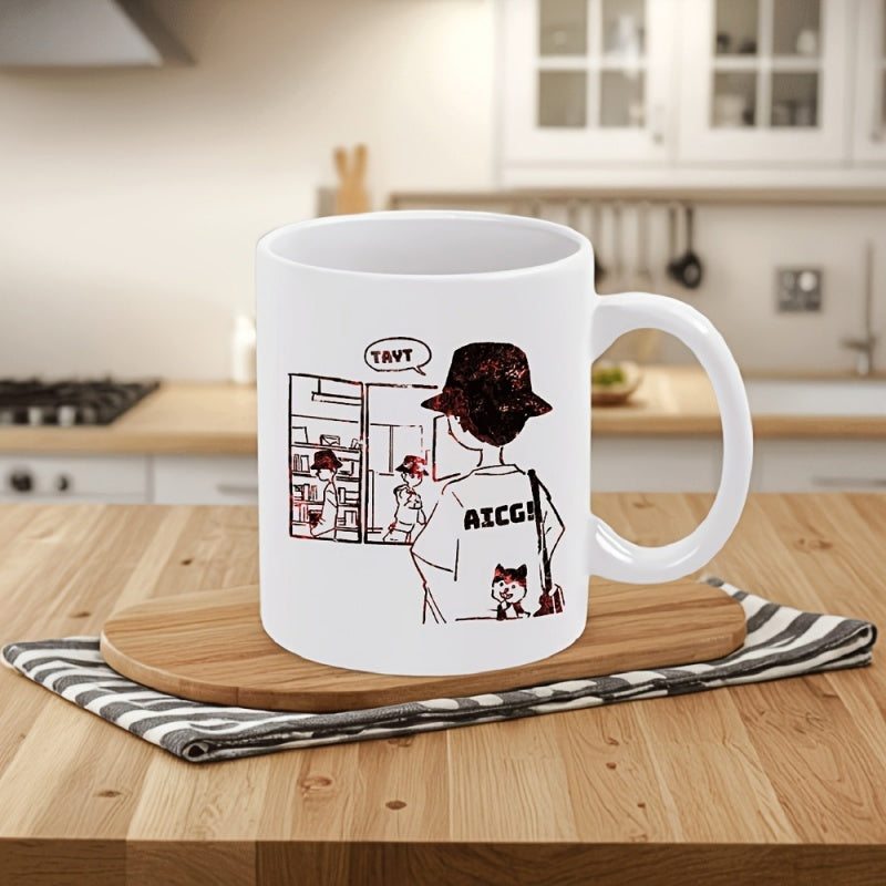 Tailorly White Ceramic 11 oz Mug - funny aigc logo