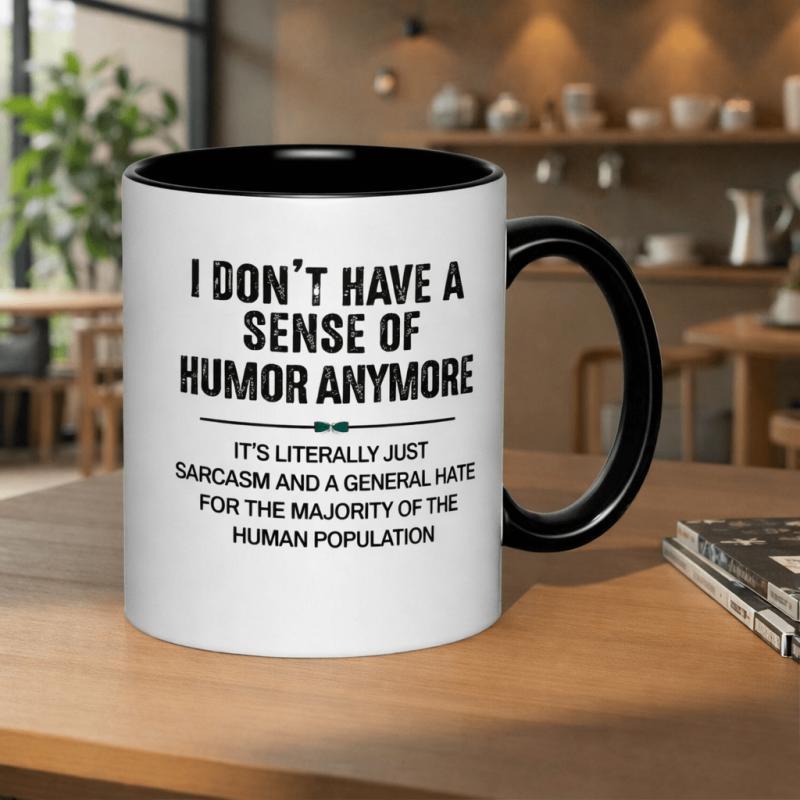 Tailorly Black Accent 11 oz Mug - a design that expresses a lack of and its suitable for pet lovers