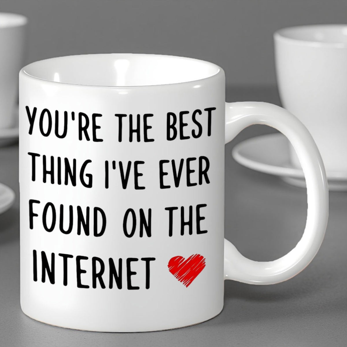 Tailorly White Ceramic 11 oz Mug - romantic presents for coffee mug youre the most amazing thing ive online ceramic coffee cups 11oz gifts for long