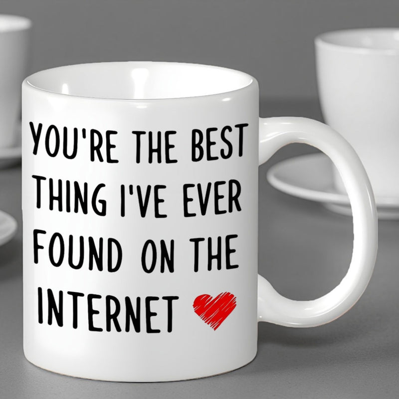 Tailorly White Ceramic 11 oz Mug - romantic presents for coffee mug youre the most amazing thing ive online ceramic coffee cups 11oz gifts for long