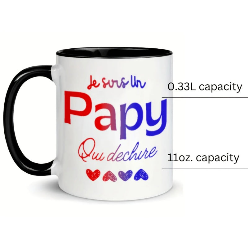 Tailorly Black Accent 11 oz Mug - funny heart