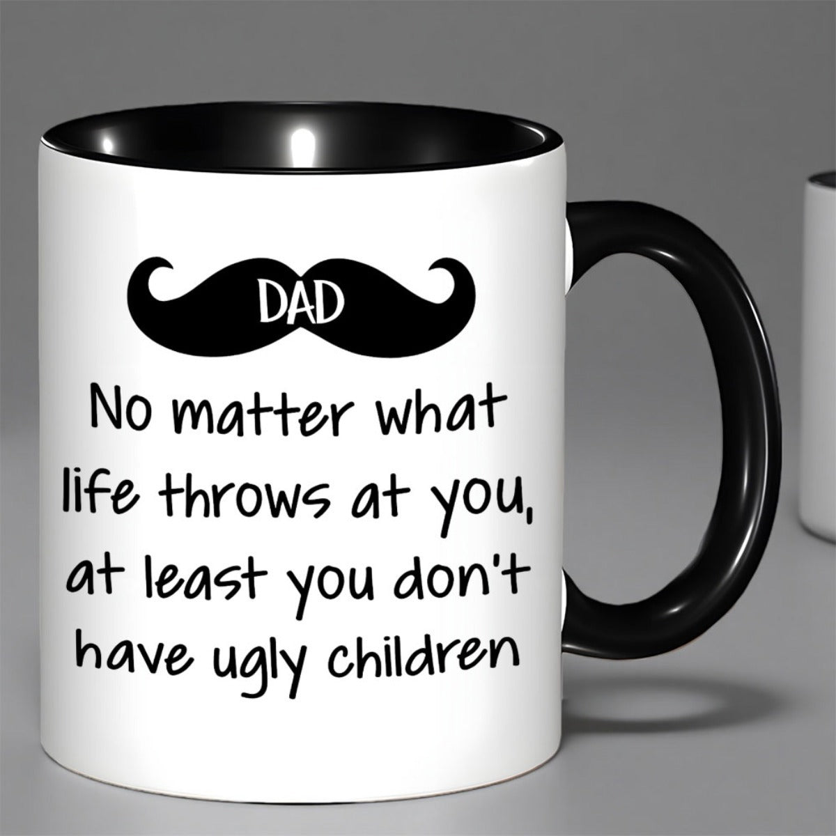 Tailorly Black Accent 11 oz Mug - dad funny from daughter son gifts for dad from kids wife cool gag birthday