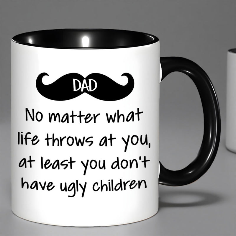 Tailorly Black Accent 11 oz Mug - dad funny from daughter son gifts for dad from kids wife cool gag birthday